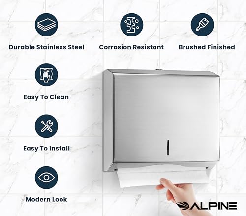 Premium Commercial Towel Dispenser - Stainless Steel Wall-Mounted