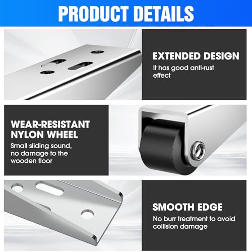 Mini Caster Wheels for Doors Furniture with 4PCS Set Silver