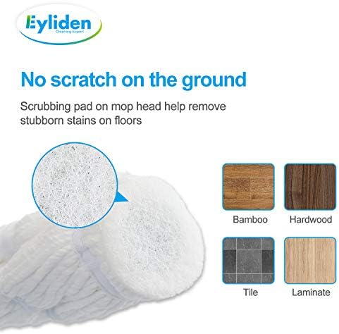 Eyliden Mop with 2 Reusable Heads for Great Floor Cleaning