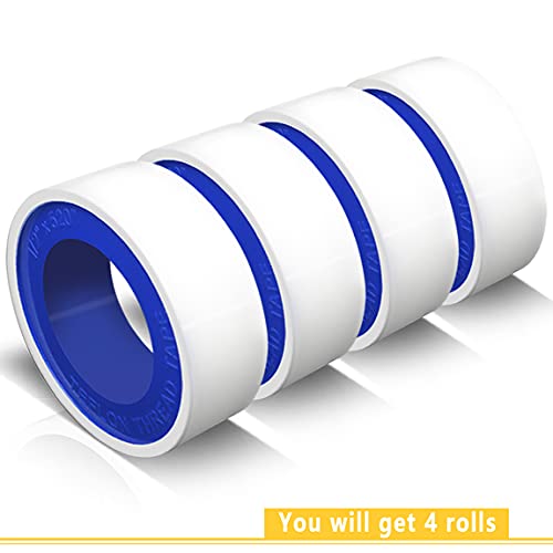 4-Roll Set of High-Quality Teflon Tape for Plumbing Sealing Tasks