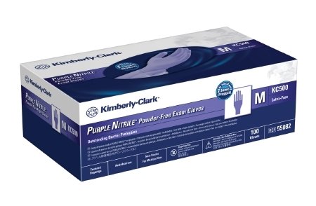 Halyard KC500 Purple Nitrile Exam Gloves X-Large 90 EachBox