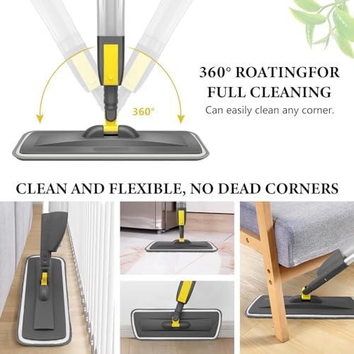 Spray Mop with 400ml Refill 2 Replaceable Pads