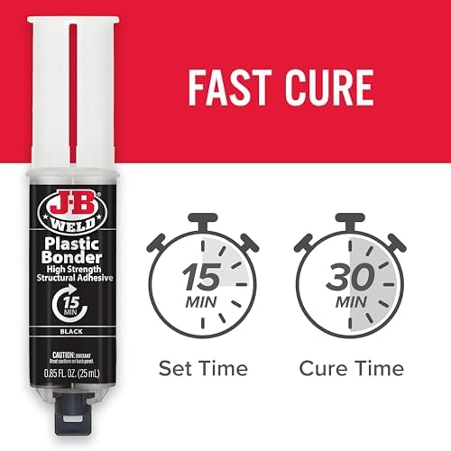 Quick-Set Plastic Bonder Syringe - Black