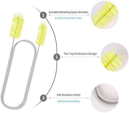 Flexible Aquarium Drain Brush Set for Tank Cleaning