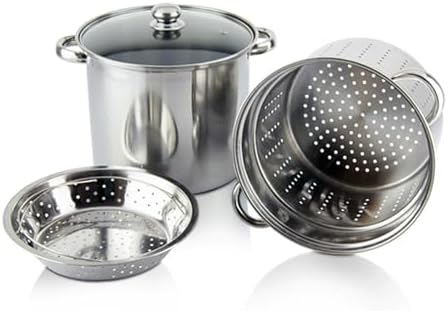 Versatile 8-Quart Stainless Steel Pasta Pot Set for Home Commercial Use