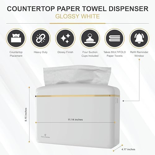 Oasis Creations Countertop Multifold Hand Paper Towel Dispenser