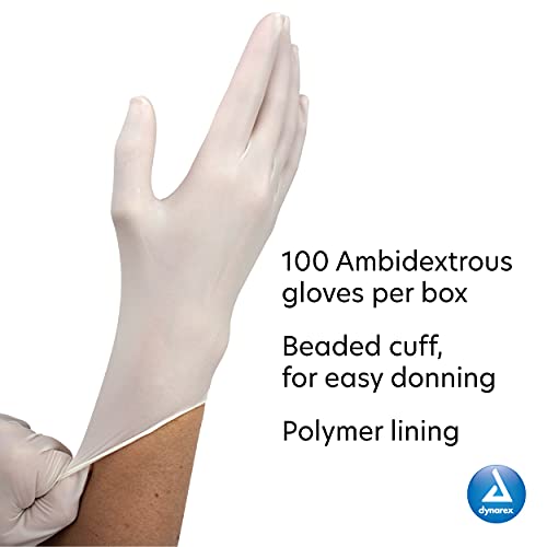 Safe-Touch Disposable Latex Exam Gloves Powder-Free Bisque
