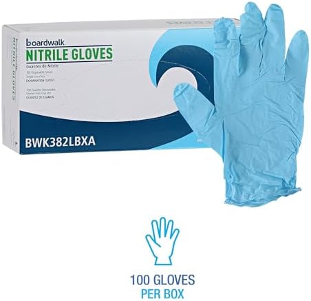 Boardwalk 382LCTA Nitrile Gloves - Large Blue 1000Carton Latex-Free DurableChem-Resistant