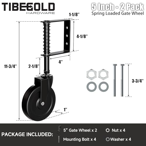 TIBEGOLD 5 Spring-Loaded Gate Caster Durable and Versatile Outdoor Solution