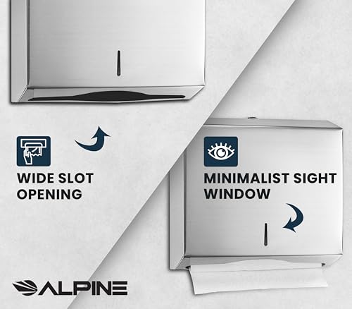 Premium Commercial Towel Dispenser - Stainless Steel Wall-Mounted