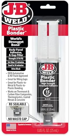 Quick-Set Plastic Bonder Syringe - Black
