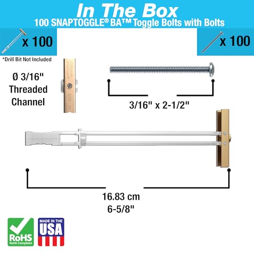 TOGGLER 316-24 Toggler SNAPTOGGLE Durable Toggle Anchors for Industrial Use