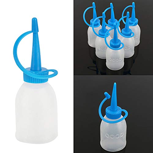 6-Pack 30ml Plastic Squeeze Bottles with Needle Tips