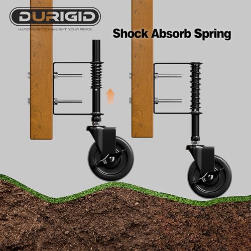 DURIGID4 Spring Loaded Gate Caster for Outdoor Gates