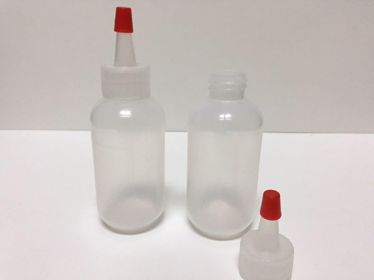Dimes 20 x 2 oz 60mL Squeeze Bottles with Red Tips
