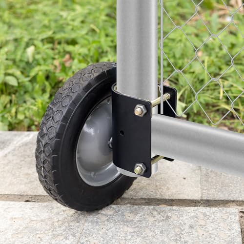 Heavy-Duty 8-Inch Plate Casters for Metal Tube Gates