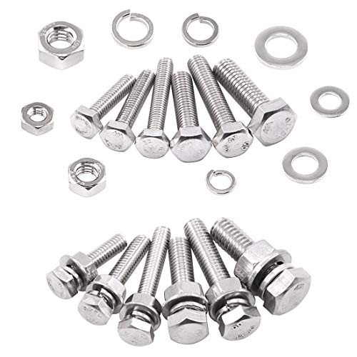 TotalGlarks 510 Piece Flat Hex Stainless Steel Assortment Kit