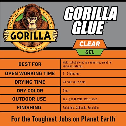 Gorilla Glue Clear Gel Professional Use 175floz Tube