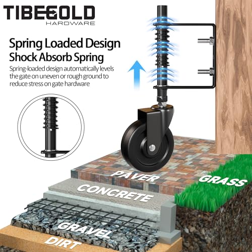 TIBEGOLD 5 Spring-Loaded Gate Caster Durable and Versatile Outdoor Solution
