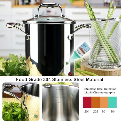 DAOUXIAOSP Stainless Steel Deep Fryer Pot with Basket for Home Cooking