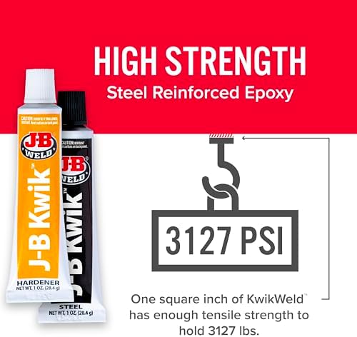 J-B Weld KwikWeld K8276 Quick-Setting Steel Reinforced Epoxy Dark Grey