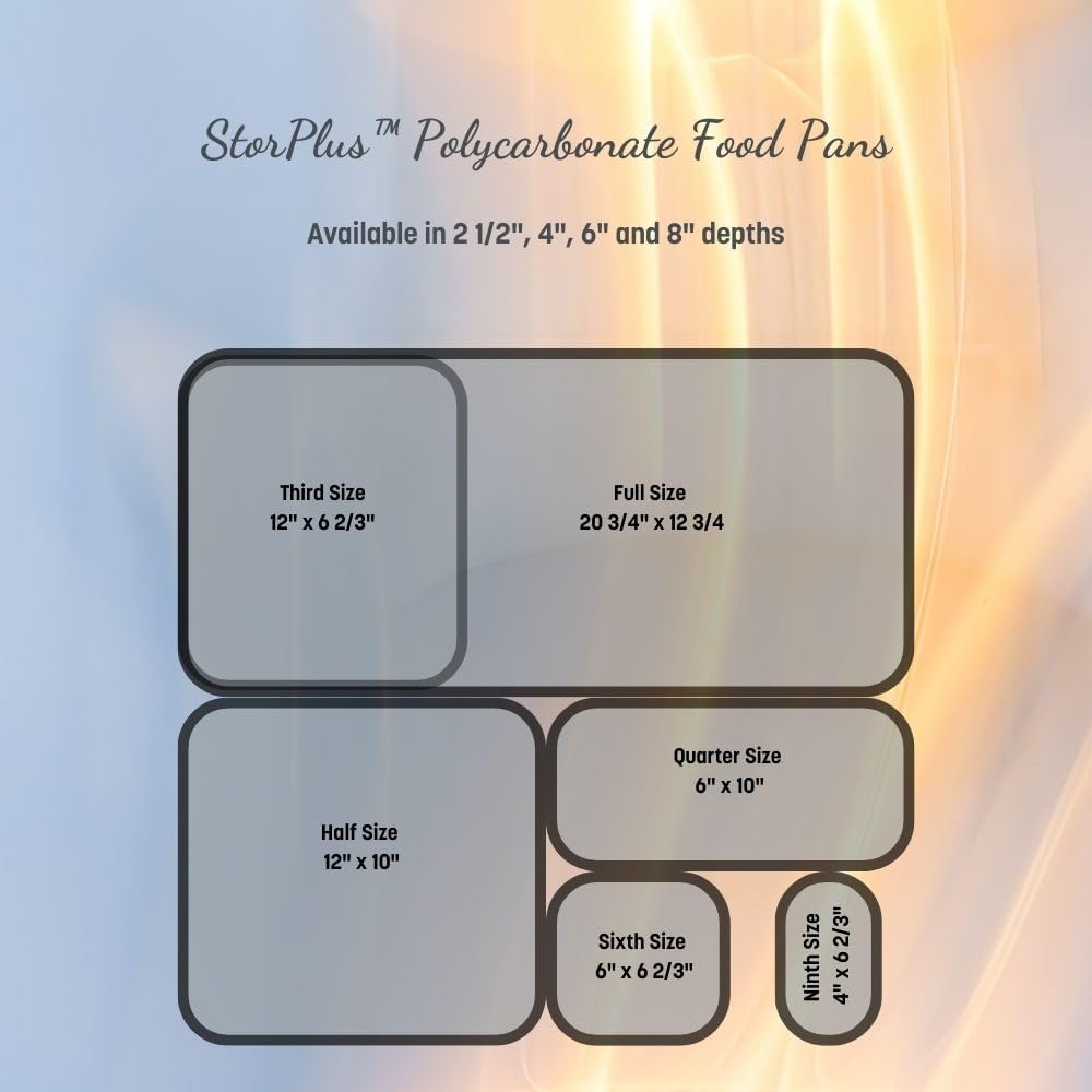 Carlisle FoodService Products Spoonable Food Pan with Polycarbonate