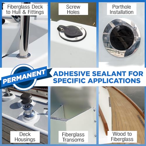 Sturdy Marine Adhesive 5200 Fast-Cure Sealant by Berkland UV-Resistant Water-Proof