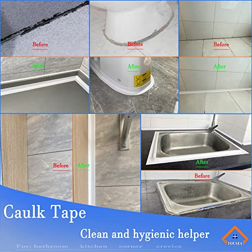 White Caulk Tape - Durable Adhesive bathroom seal