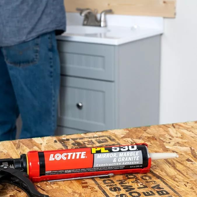 Loctite PL530 Mirror Marble and Granite Construction Adhesive - Quick and Reliable