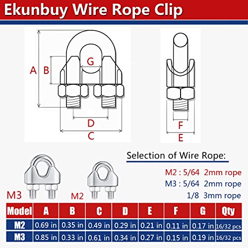 Durable Mini Clamps for Wire Rope Cables