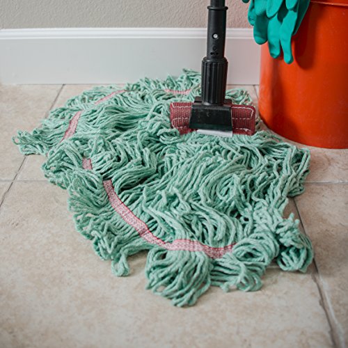 Carlisle FoodService 12-Piece Mopped Heads Large Green