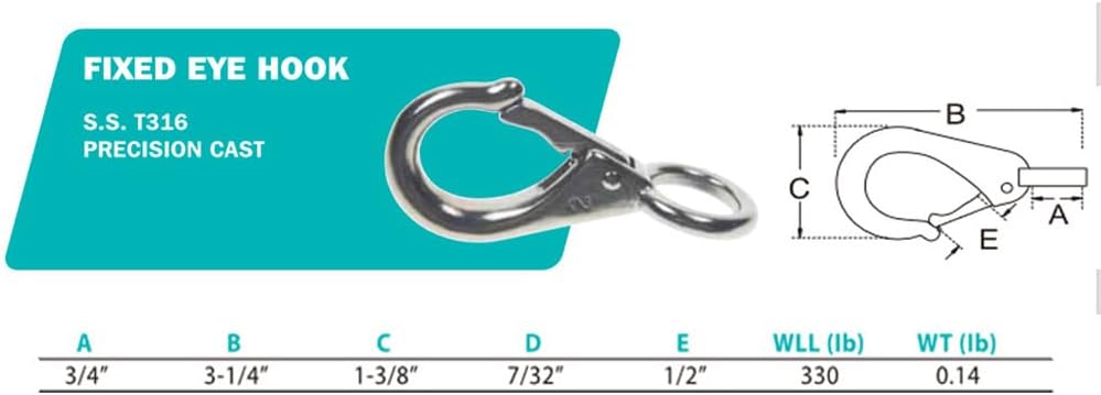 Generic Strong stainless steel fixed snap hooks
