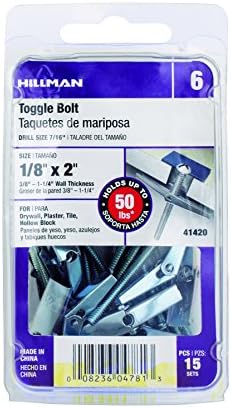 Hillman 15-Piece 18-Inch Diameter Round Steel Toggle Bolts