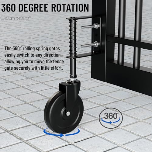 Durable 5 Spring Loaded Gate Caster Heavy Duty for Wooden Metal Fences