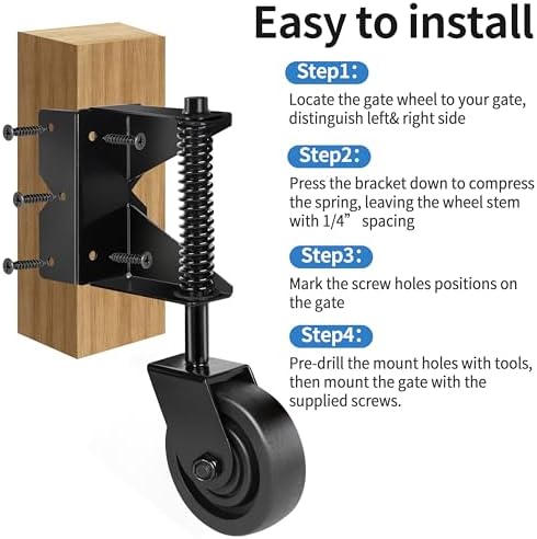 Spring-Loaded Gate Caster