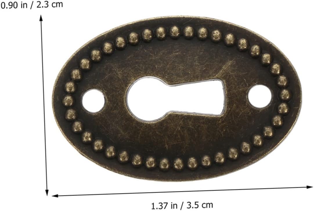 TOBBOMEY Oval Key Blade 24 Pc Antique Keyhole Covers