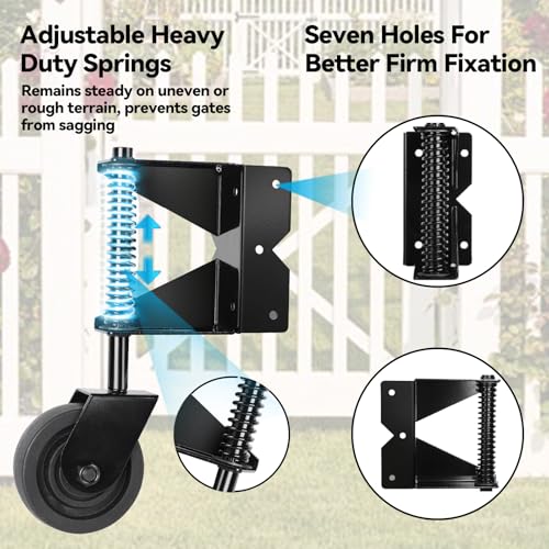 Spring-Loaded Gate Caster 300Lbs Capacity