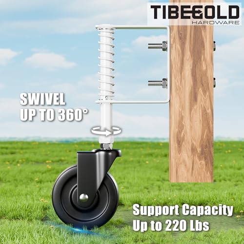 TIBEGOLD 4 Spring-Loaded Gate Caster