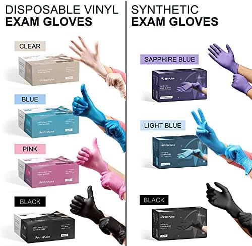 FifthPulse Pink Vinyl Gloves - Perfect for Medical Cooking or General Use