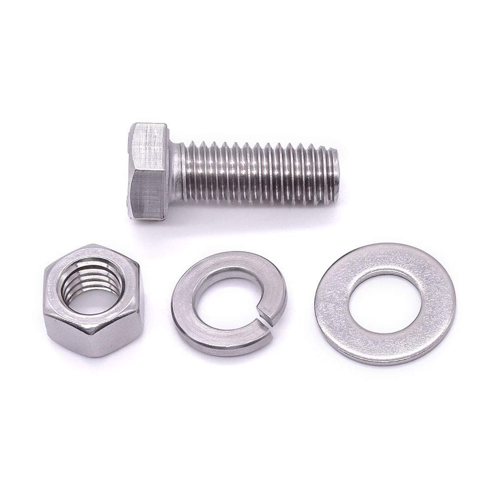 EASTLO 304 Stainless Steel Hex Bolts with Nuts Washers - Durable Reliable