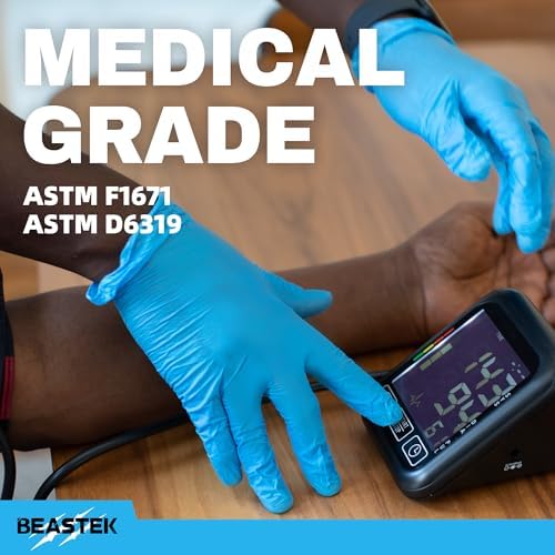 Proven Nitrile Exam Gloves Beastek Blue Nitrile Exam Gloves 40 Mil 100 Pcs