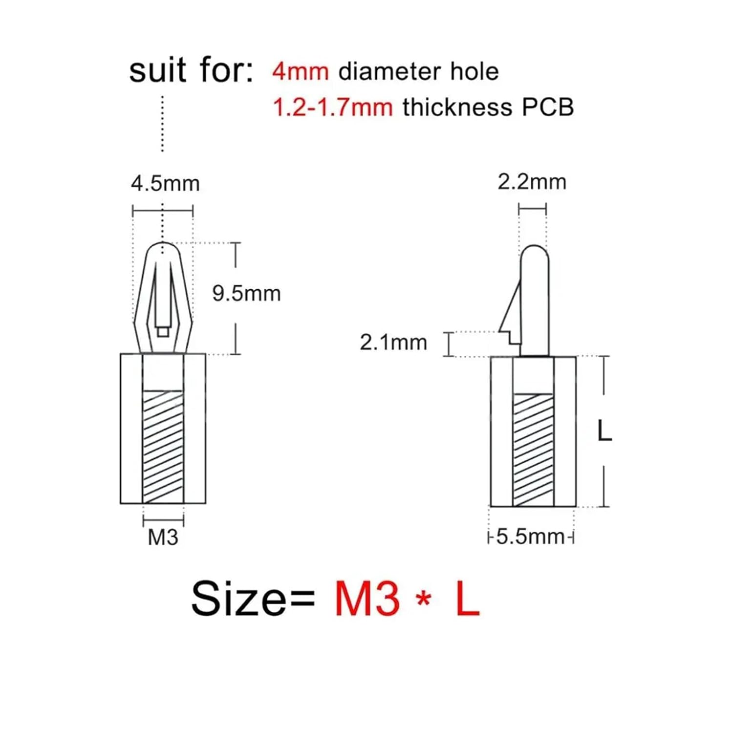 Durable Nylon Hex Spacer