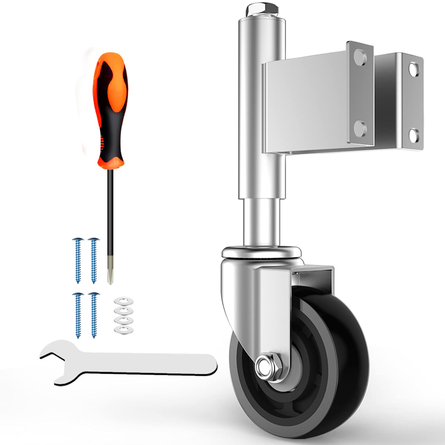 Spring-Loaded Gate Casters 5 Diameter 400 lbs Load Capacity