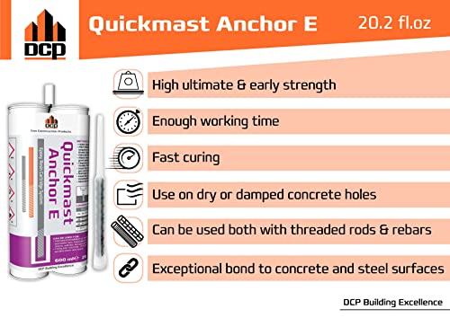 Quickmast Epoxy Concrete Anchor System 2-Pack for Rebar Threaded Rods