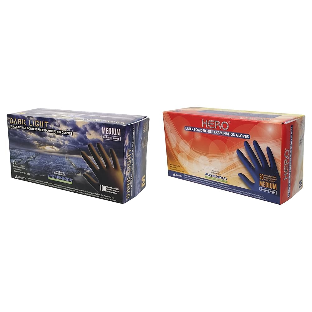 Adenna Nitrile Latex Exam Gloves Anti-Pollution Durable for Medical Industrial Use