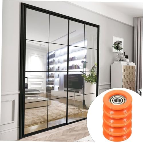 Amosfun Replacement Sliding Door and Gate Hardware 4pcs Groove Wheel Pulley