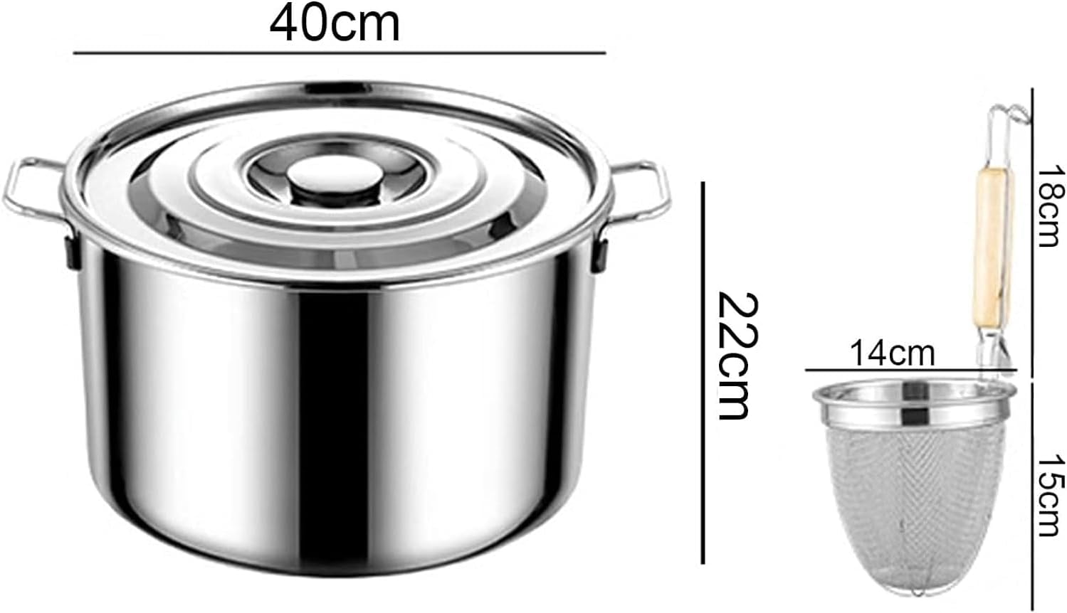 DAOUXIAOSP Durable Stainless Steel Commercial Pasta Cooker with Strainer