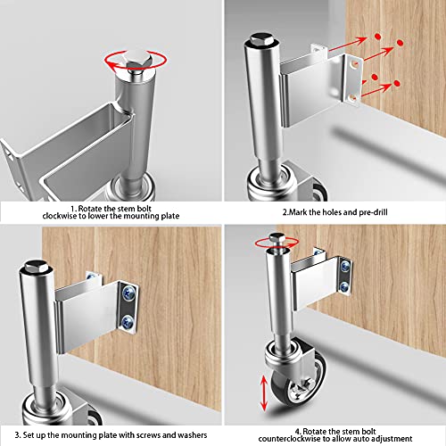 Spring-Loaded Gate Casters 5 Diameter 400 lbs Load Capacity
