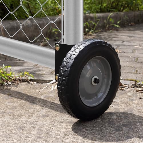 Heavy-Duty 8-Inch Plate Casters for Metal Tube Gates