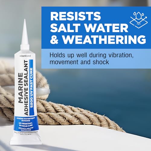 Sturdy Marine Adhesive 5200 Fast-Cure Sealant by Berkland UV-Resistant Water-Proof